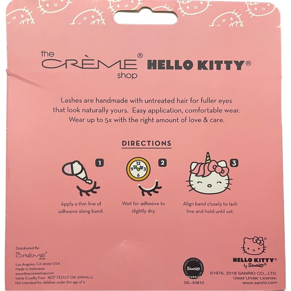 LIMITED EDITION: Hello Kitty false lashes. - Picture 3 of 4